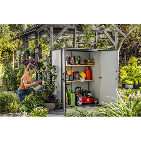 Keter Premier Tall Vertical Outdoor Indoor Storage Shed Weather